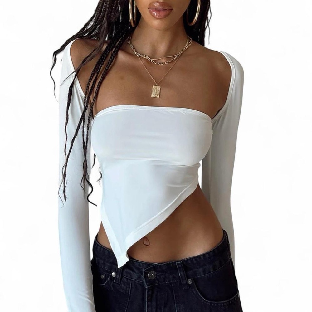 princess polly white tube top and bolero set